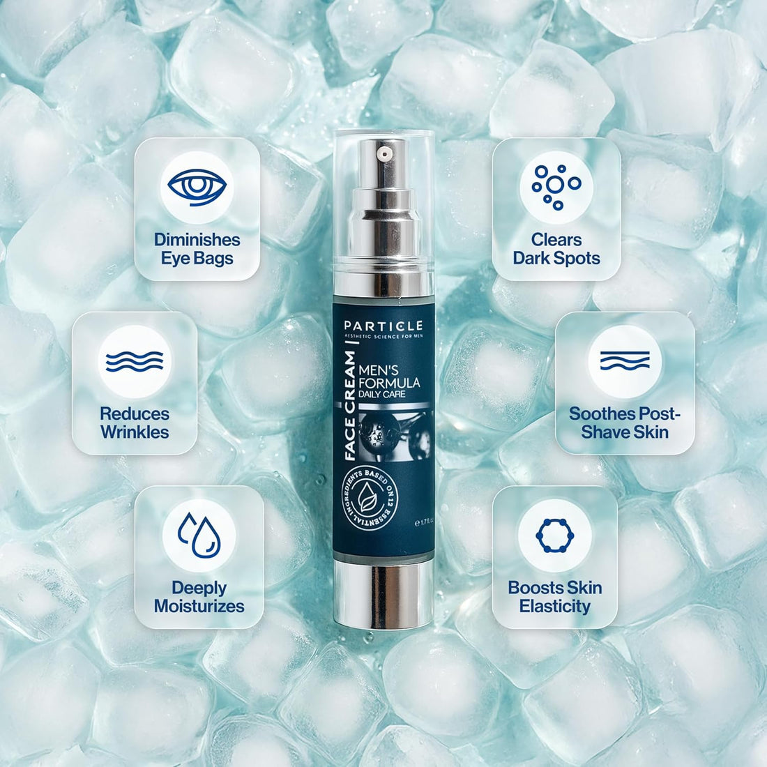 Particle 6-in-1 Face Cream for Mens Formula Daily Care 1.7 fl. oz / 50 ml